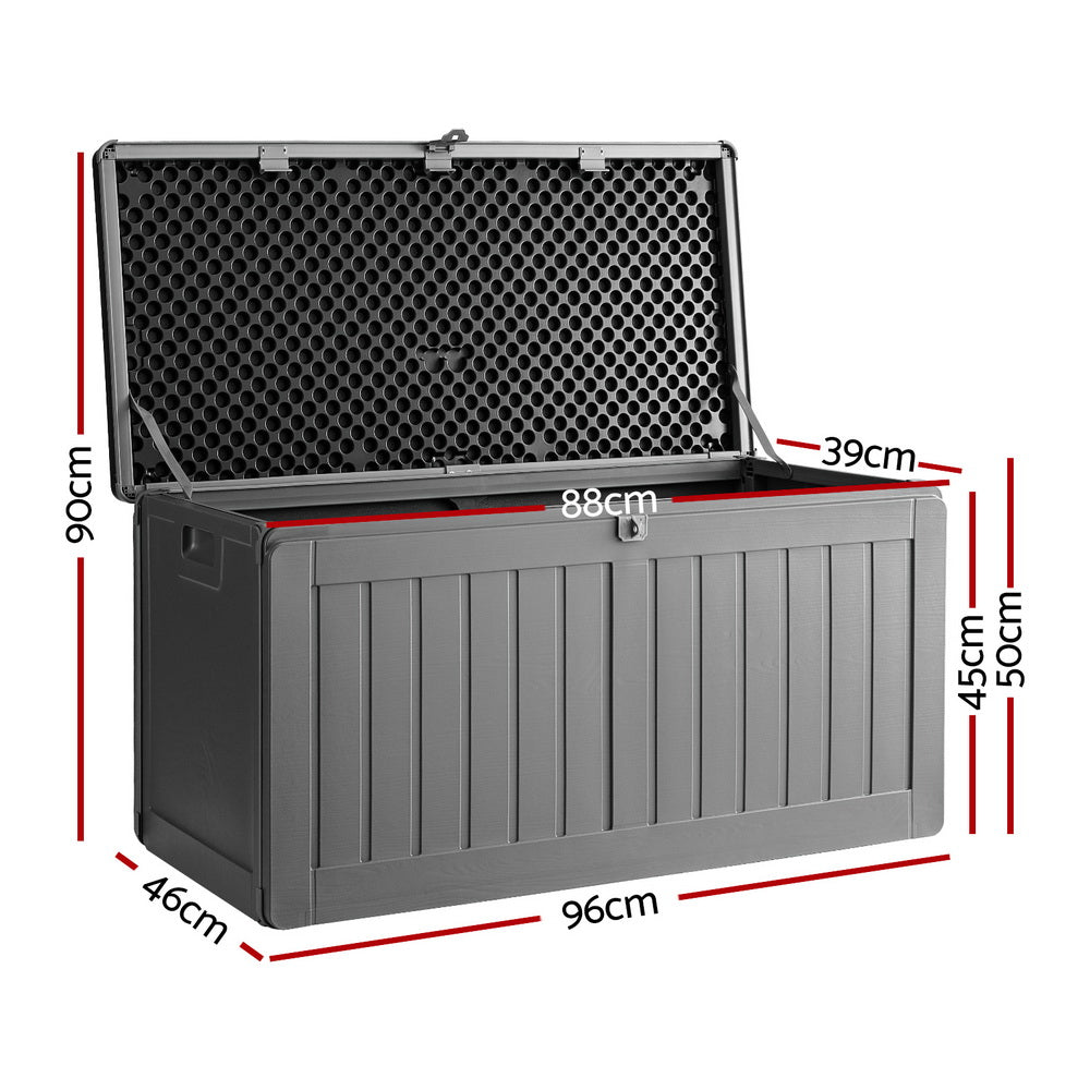 Gardeon Outdoor Storage Box Container Lockable Indoor Toy Tools Shed Garden