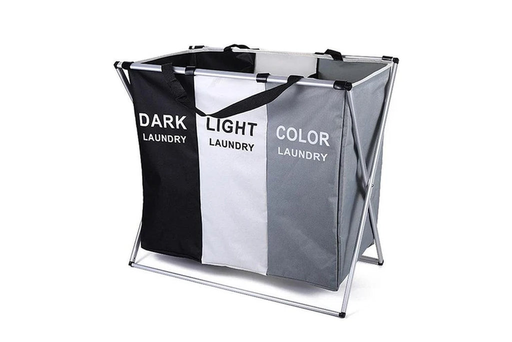 Strapsco 3 Grid Collapsible Laundry Sorter Hamper