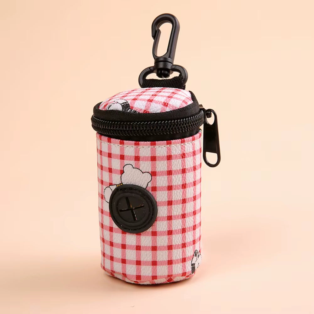 Hangable Dog Poop Bag Dispenser Zipper Portable Waste Bag Holder Cute Dogs Walking Accessory Garbage Bags Organizer Pet Supplies