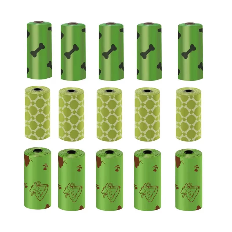 5Rolls 10Rolls Degradable Cat Dog Poop Bags Outdoor House for Dogs Clean Refill Garbage Bag Dog Accessories Thickened Bags