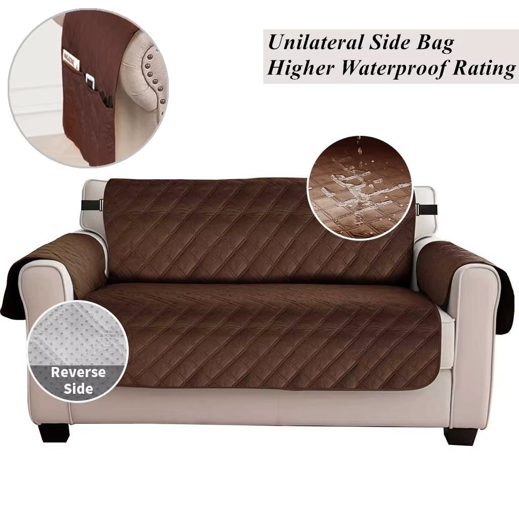 Sofa Covers Waterproof Sofa Slipcovers 1/2/3/4 Seater Non Slip Cover for Kids Pets Washable Sofa Protector with Elastic Strap