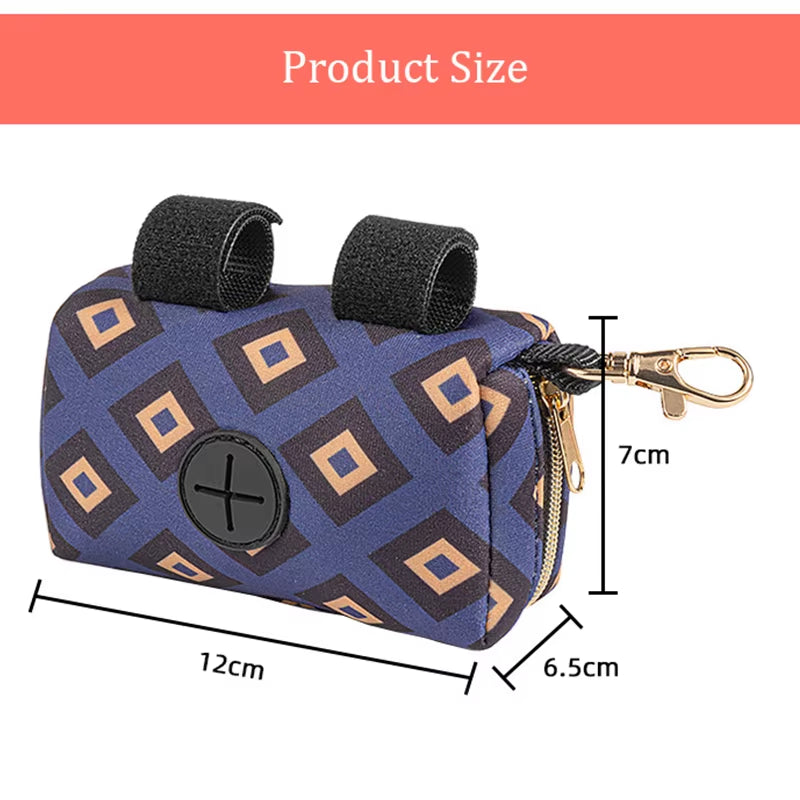 KOMMILIEF Portable Dog Poop Bags Dispenser Poop Waste Bag for Dogs Diving Cloth Garbage Bag Storage Bag Gift a Roll Garbage Bag