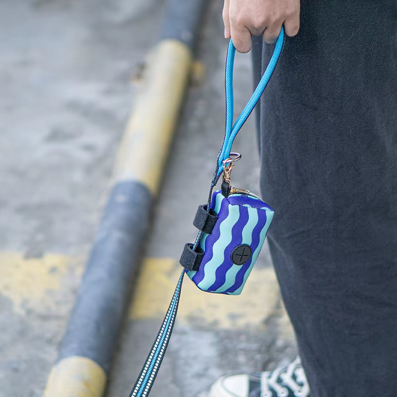 KOMMILIEF Portable Dog Poop Bags Dispenser Poop Waste Bag for Dogs Diving Cloth Garbage Bag Storage Bag Gift a Roll Garbage Bag
