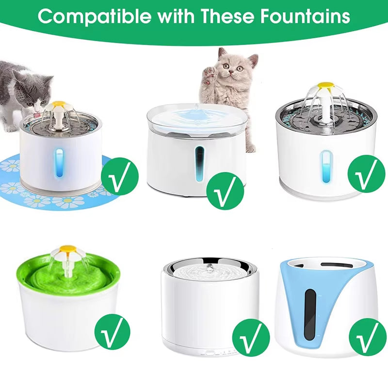 Replacement Activated Carbon Filter for Cat Water Drinking Fountain Replaced Filters Flower for Pet Dog round Fountain Dispenser