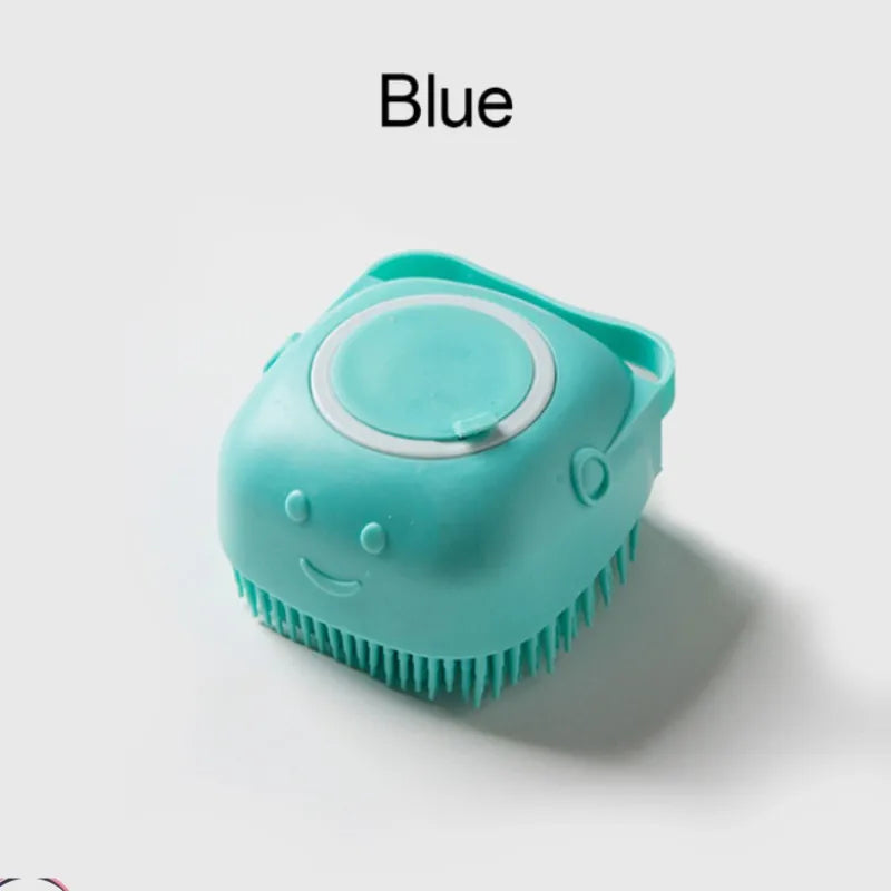 Pet Bathroom Washing Massage Dispenser Grooming Shower Brush Soft Silicone Dog Brush Shampoo Massager Bath Brush Pet Supplies