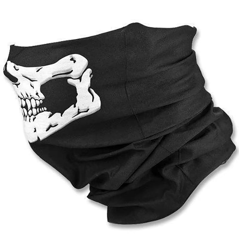 1Pc Motorcycle Scarf Face Mask Shield Skull Ghost Face Riding Balaclava Outdoor Winter Warm Bike Head Face Mask Shield
