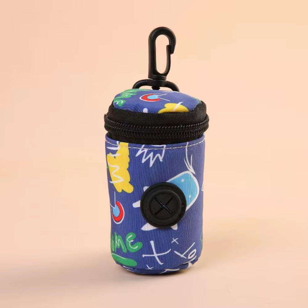 Hangable Dog Poop Bag Dispenser Zipper Portable Waste Bag Holder Cute Dogs Walking Accessory Garbage Bags Organizer Pet Supplies