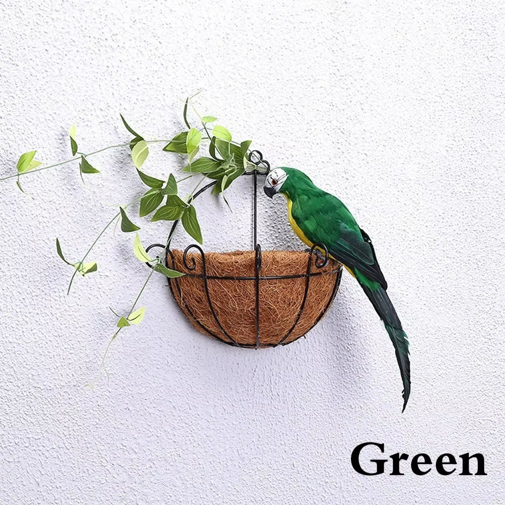 25/35Cm Handmade Simulation Parrot Creative Feather Lawn Figurine Ornament Animal Bird Garden Bird Prop Decoration Miniature