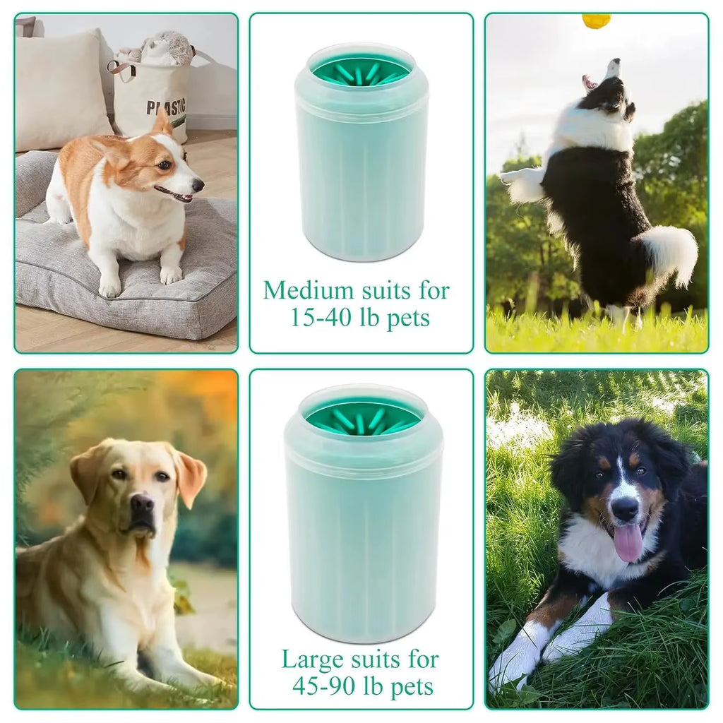 Soft Silicone Material Pet Foot Wash Cup, Cat and Dog Foot Cleaner, Portable Massage, Bath Cleaning Supplies