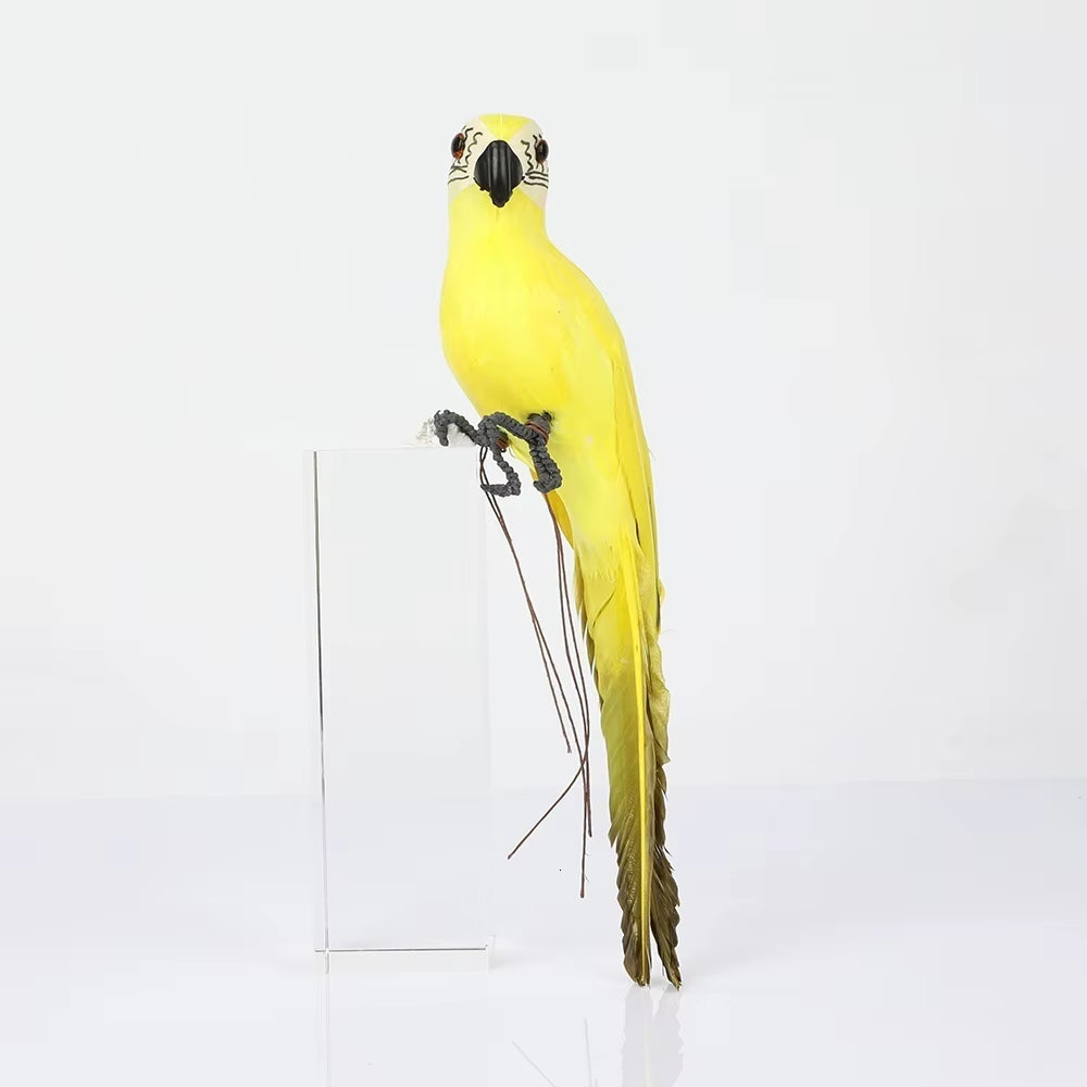 25/35Cm Handmade Simulation Parrot Creative Feather Lawn Figurine Ornament Animal Bird Garden Bird Prop Decoration Miniature