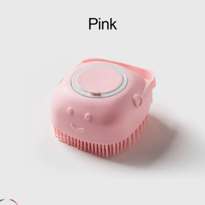 Pet Bathroom Washing Massage Dispenser Grooming Shower Brush Soft Silicone Dog Brush Shampoo Massager Bath Brush Pet Supplies