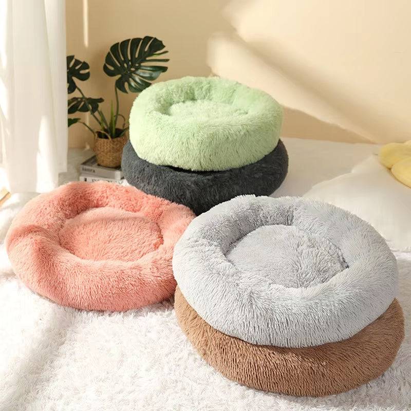 Pet Dog Bed Comfortable Donut Cuddler round Dog Kennel Ultra Soft Washable Dog and Cat Cushion Bed Winter Warm Sofa Hot Sell
