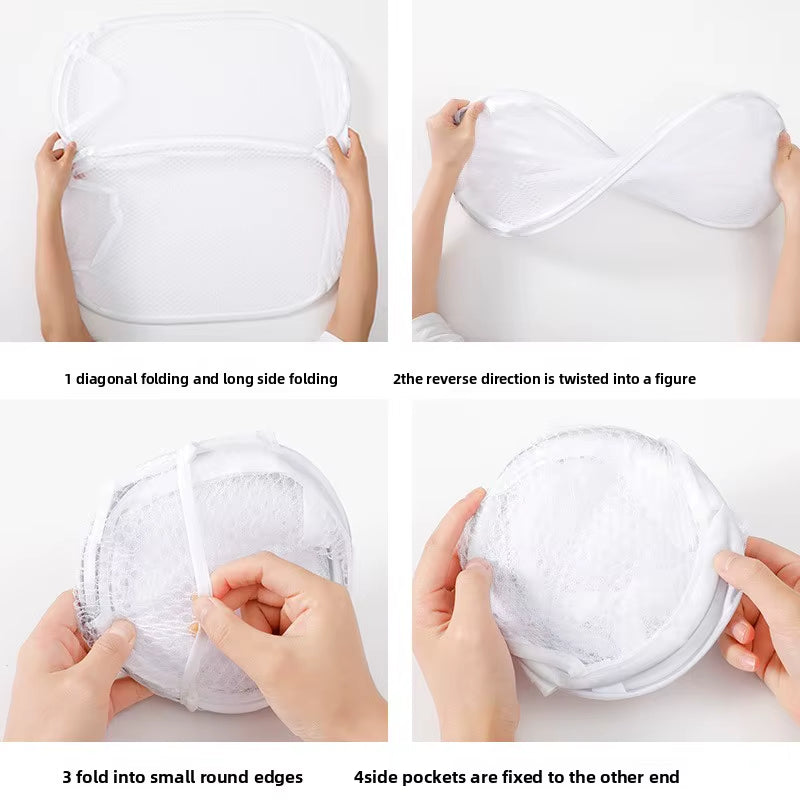 Large Portable Mesh Pop-Up Laundry Basket, Laundry Basket, Foldable Dirty Clothes Storage Basket, Large Capacity Storage Basket