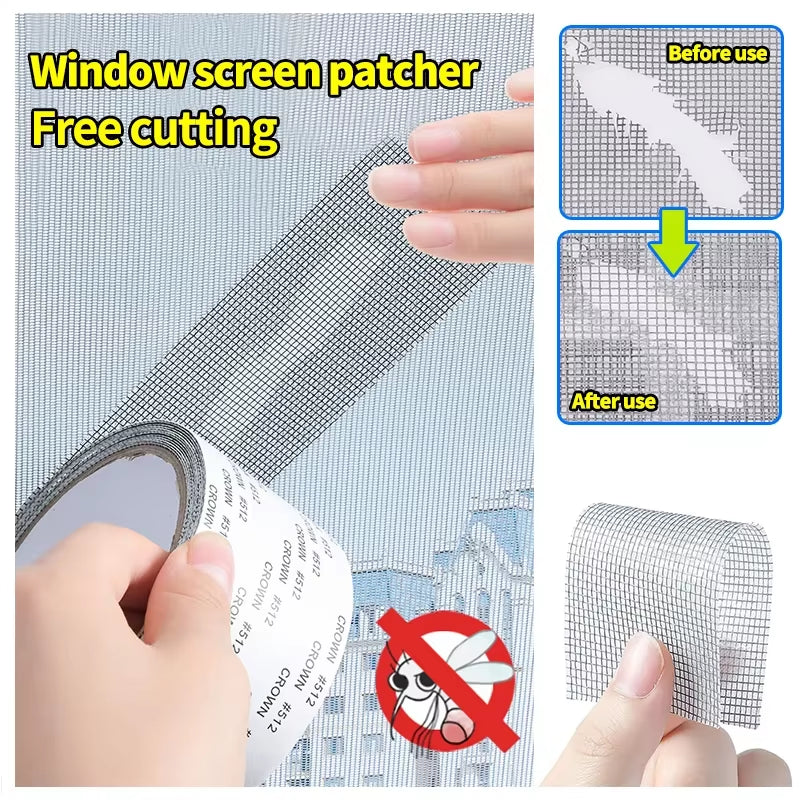 Fix Net Window Home Adhesive anti Mosquito Fly Bug Insect Repair Screen Wall Patch Stickers Mesh Window Screen Window Net Mesh