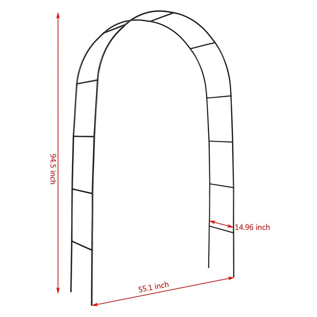 Heavy Duty Metal Garden Arch Rose Archway Pergola Arbour Climbing Plants Trellis Outdoor Garden Patio Pergola Support