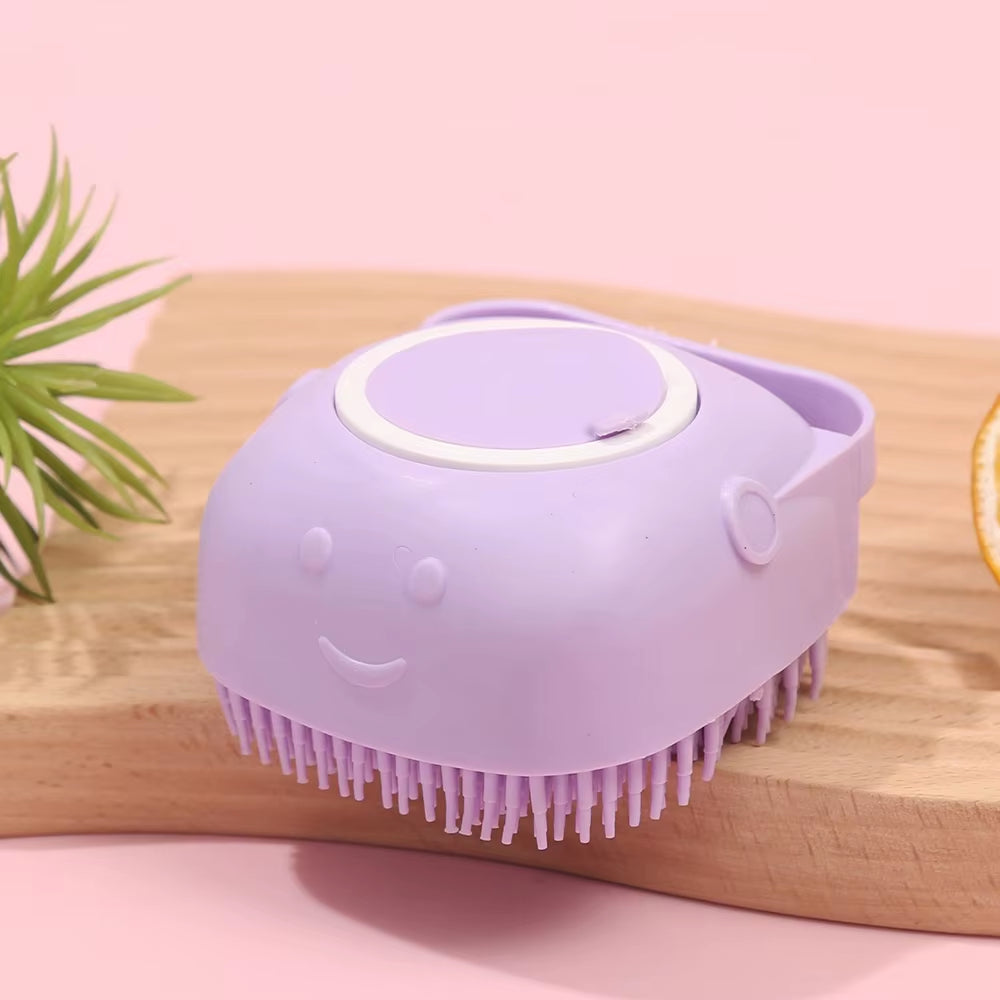 Pet Bathroom Washing Massage Dispenser Grooming Shower Brush Soft Silicone Dog Brush Shampoo Massager Bath Brush Pet Supplies