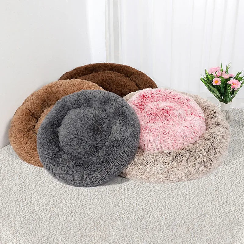 Pet Dog Bed Comfortable Donut Cuddler round Dog Kennel Ultra Soft Washable Dog and Cat Cushion Bed Winter Warm Sofa Hot Sell