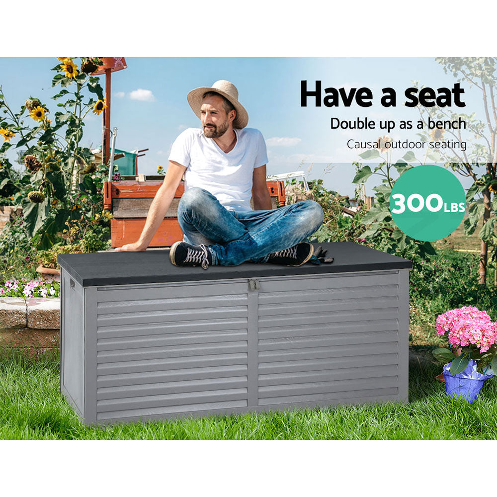 Gardeon Outdoor Storage Box Container Lockable Indoor Toy Tools Shed Garden