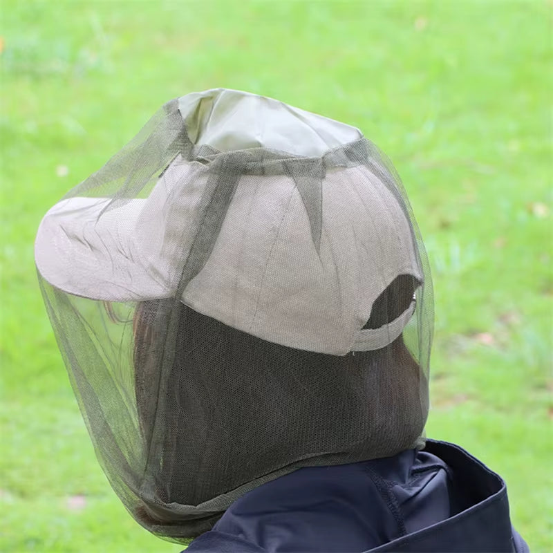 2 Pcs Outdoor Fishing Cap anti Mosquito Insect Garden Beekeeping Hat Camping Bug Mesh Head Net Face Protector Hats Fishing Cap