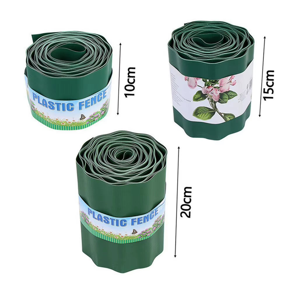 Imitation Stone PP Plastic Garden Grass Lawn Edge Border Fence Path Flexible Lawn Edging Border Garden Ground Fence