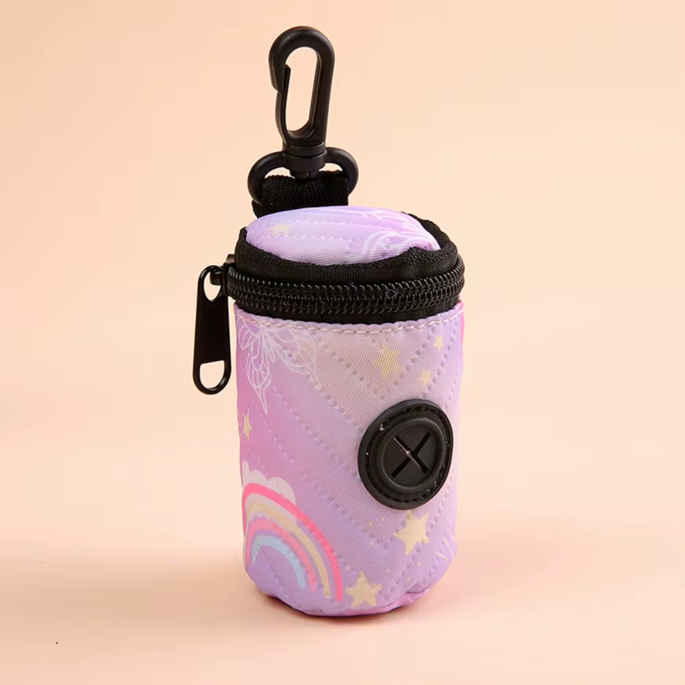 Hangable Dog Poop Bag Dispenser Zipper Portable Waste Bag Holder Cute Dogs Walking Accessory Garbage Bags Organizer Pet Supplies