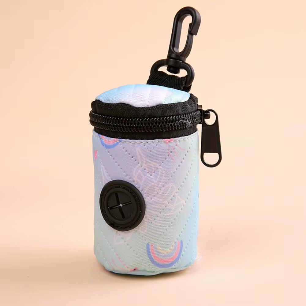 Hangable Dog Poop Bag Dispenser Zipper Portable Waste Bag Holder Cute Dogs Walking Accessory Garbage Bags Organizer Pet Supplies