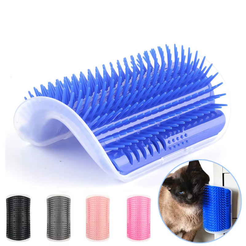 Corner Pet Brush Comb Play Cat Toy Plastic Scratch Bristles Arch Massager Self Grooming Cat Scratcher