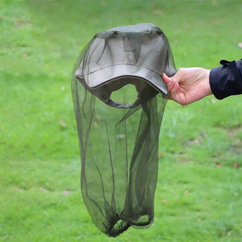 2 Pcs Outdoor Fishing Cap anti Mosquito Insect Garden Beekeeping Hat Camping Bug Mesh Head Net Face Protector Hats Fishing Cap