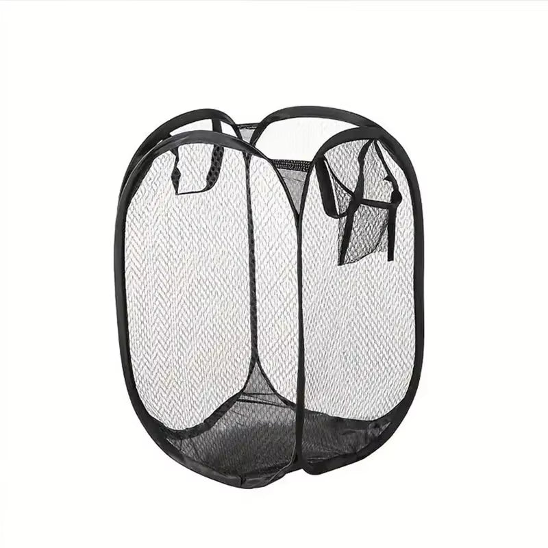 Large Portable Mesh Pop-Up Laundry Basket, Laundry Basket, Foldable Dirty Clothes Storage Basket, Large Capacity Storage Basket