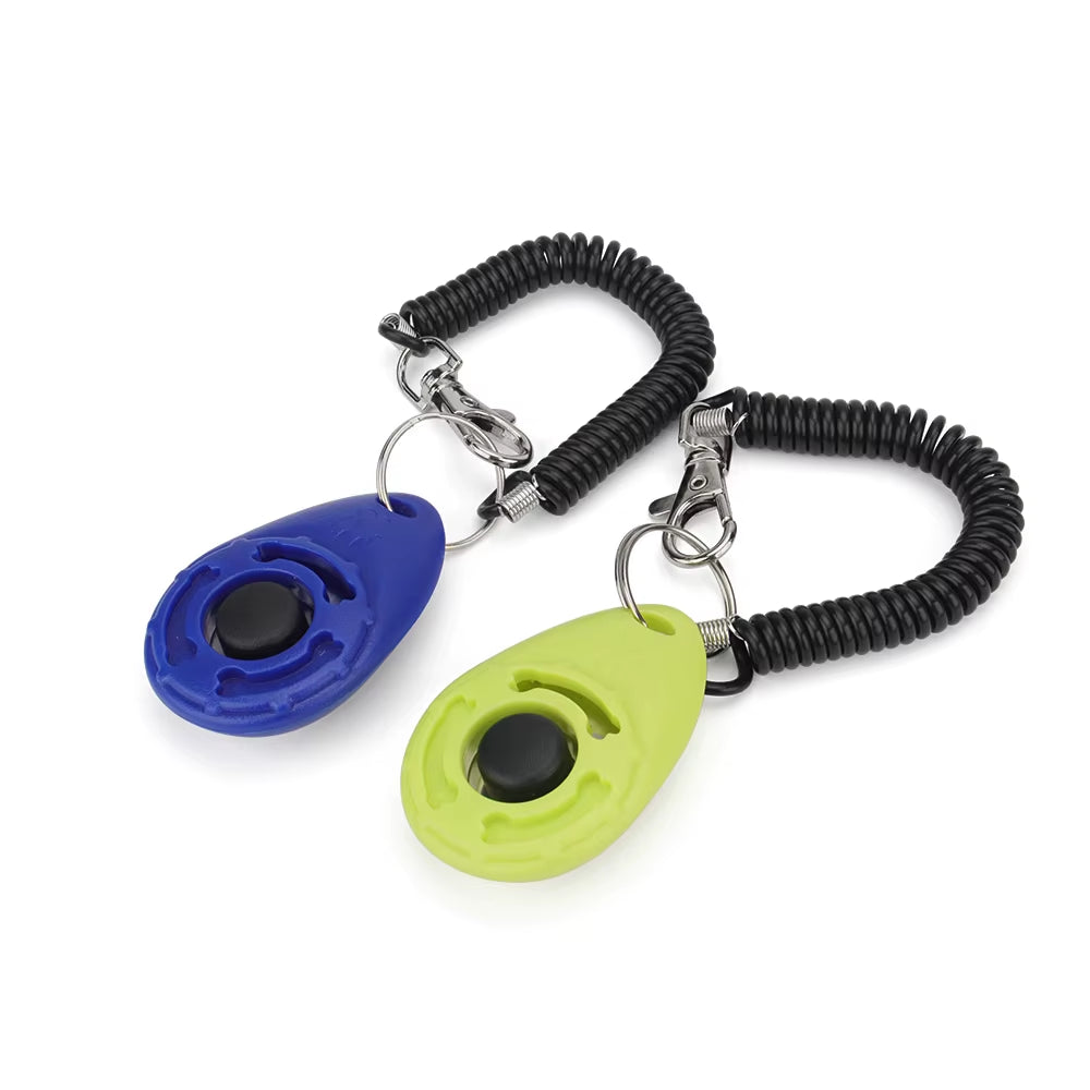 Pet Training Clicker Cat Dog Toy Spring Keyring Portable Sound Pet Training Supplies