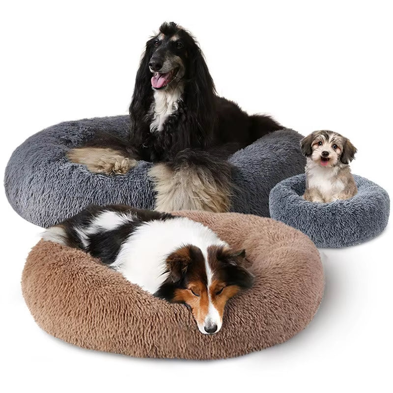 Pet Dog Bed Comfortable Donut Cuddler round Dog Kennel Ultra Soft Washable Dog and Cat Cushion Bed Winter Warm Sofa Hot Sell