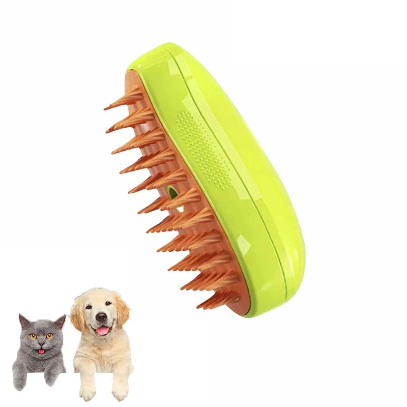 Cat Steamy Brush Dog Massage Comb Electric Water Spray Soft Silicone Depilation Cats Bath Hair Brush Cat Grooming Accessories