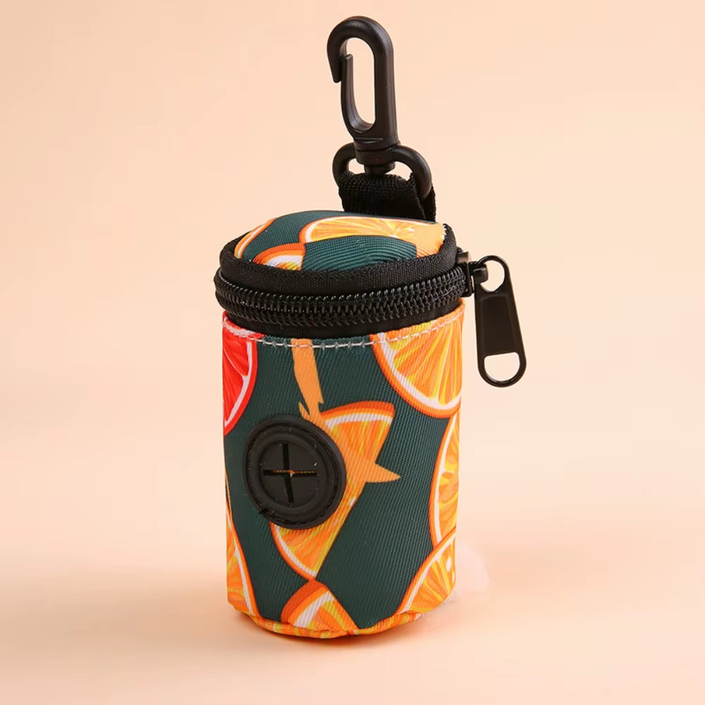 Hangable Dog Poop Bag Dispenser Zipper Portable Waste Bag Holder Cute Dogs Walking Accessory Garbage Bags Organizer Pet Supplies