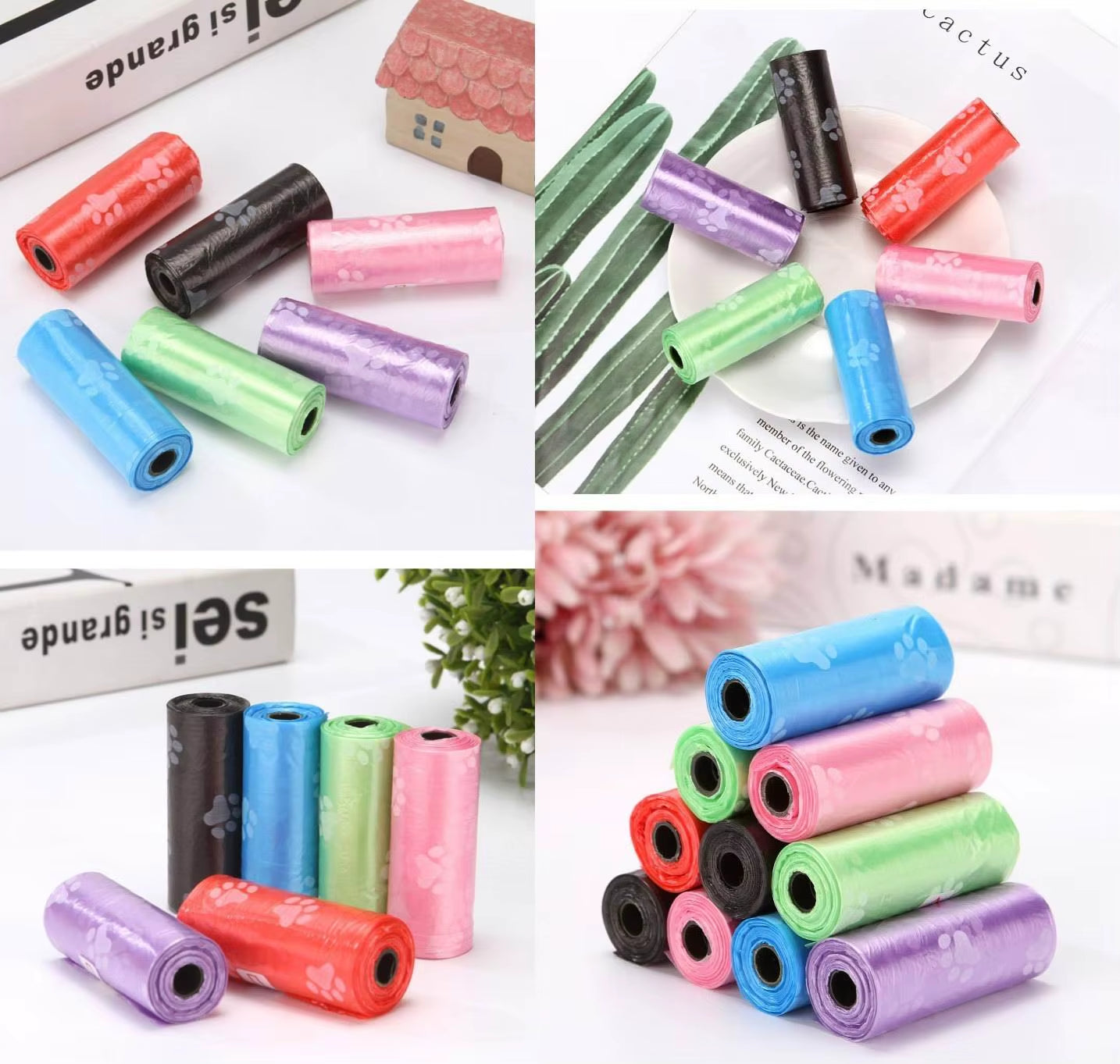 10 Rolls Dog Poop Bag Degradable Plastic Pet Dog Poop Bags for Dog Cat Toilet Clean up Outdoor Waste Garbage Cleaning Bag