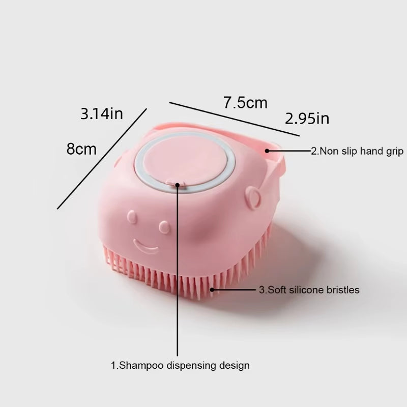 Pet Bathroom Washing Massage Dispenser Grooming Shower Brush Soft Silicone Dog Brush Shampoo Massager Bath Brush Pet Supplies