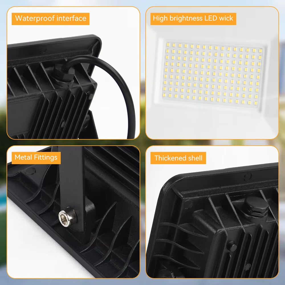 LE Floolight Outoor LE Spotlight High Brightness Outoor LE Lights 10W 20W 30W 50W 100W AC 220V Light for Garen Street Lig