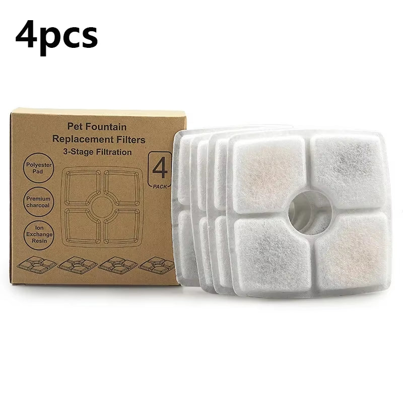 Replacement Activated Carbon Filter for Cat Water Drinking Fountain Replaced Filters Flower Pet Dog Square Fountain Dispenser
