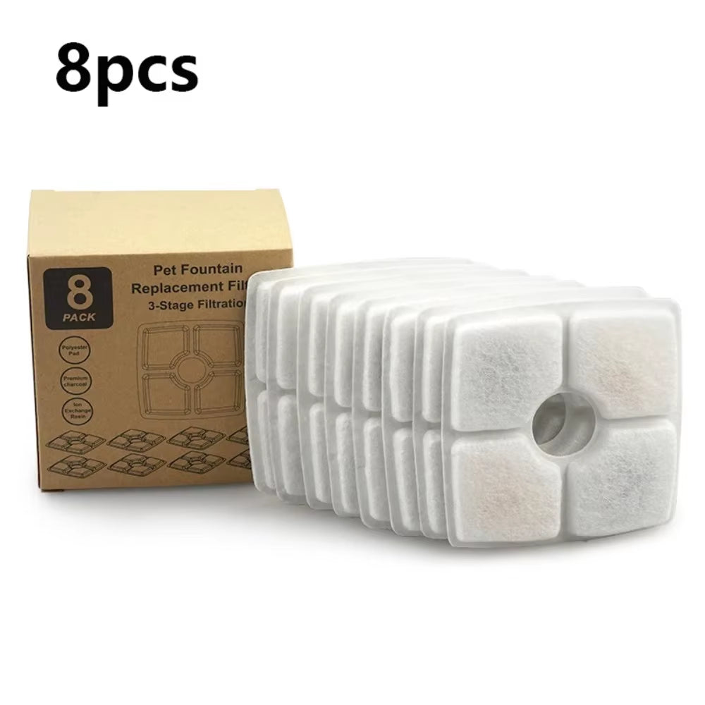 Replacement Activated Carbon Filter for Cat Water Drinking Fountain Replaced Filters Flower Pet Dog Square Fountain Dispenser