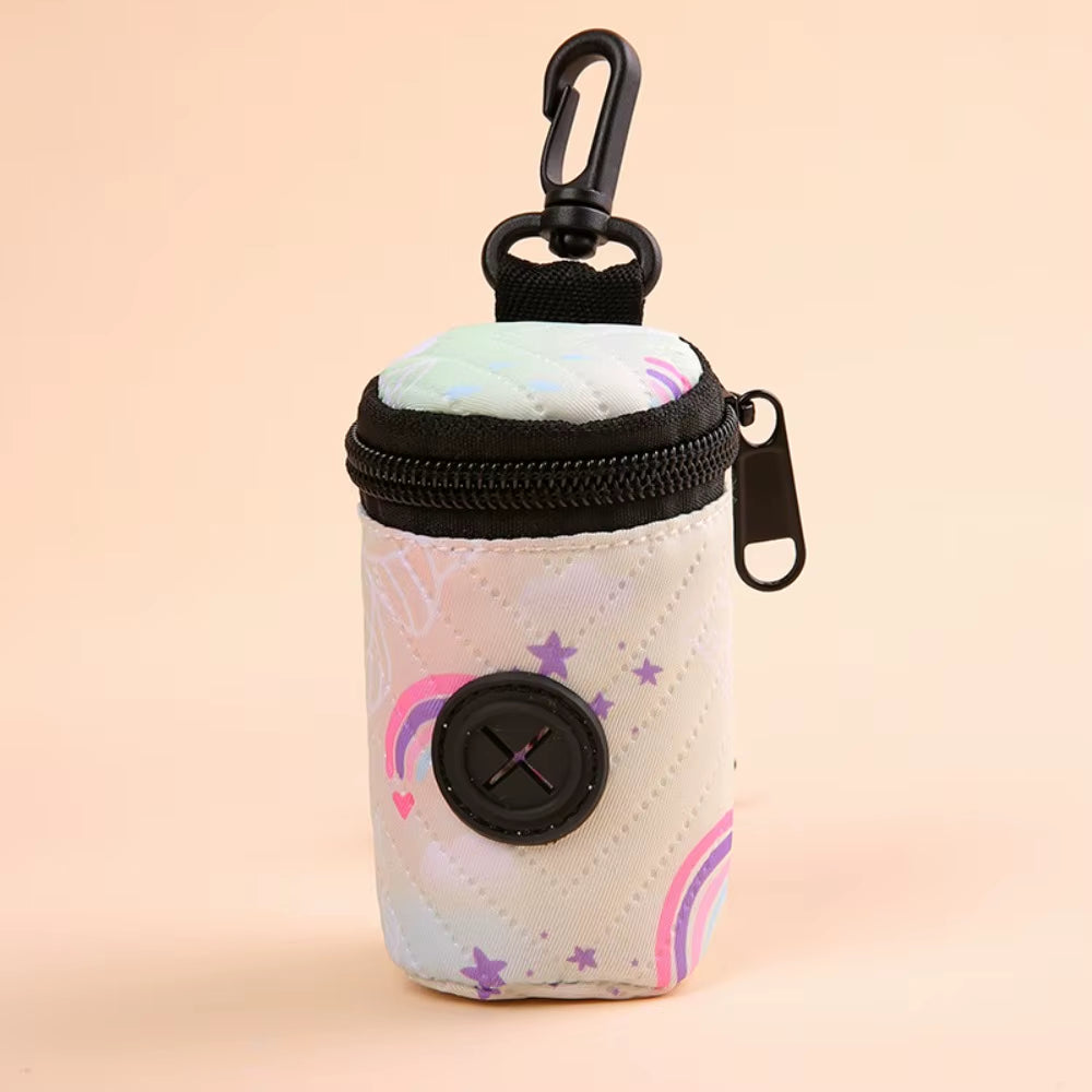 Hangable Dog Poop Bag Dispenser Zipper Portable Waste Bag Holder Cute Dogs Walking Accessory Garbage Bags Organizer Pet Supplies